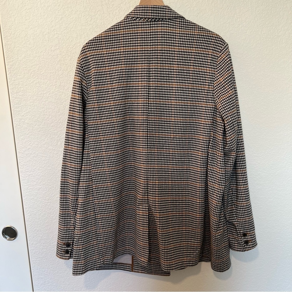 NWT Old Navy Oversized Houndstooth Plaid Single Button Blazer Jacket XXL Tall - Picture 10 of 13